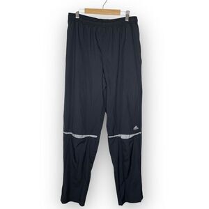 Vintage Adidas Pants Black Windbreaker Track Warm Up Tapered Vented Womens Small